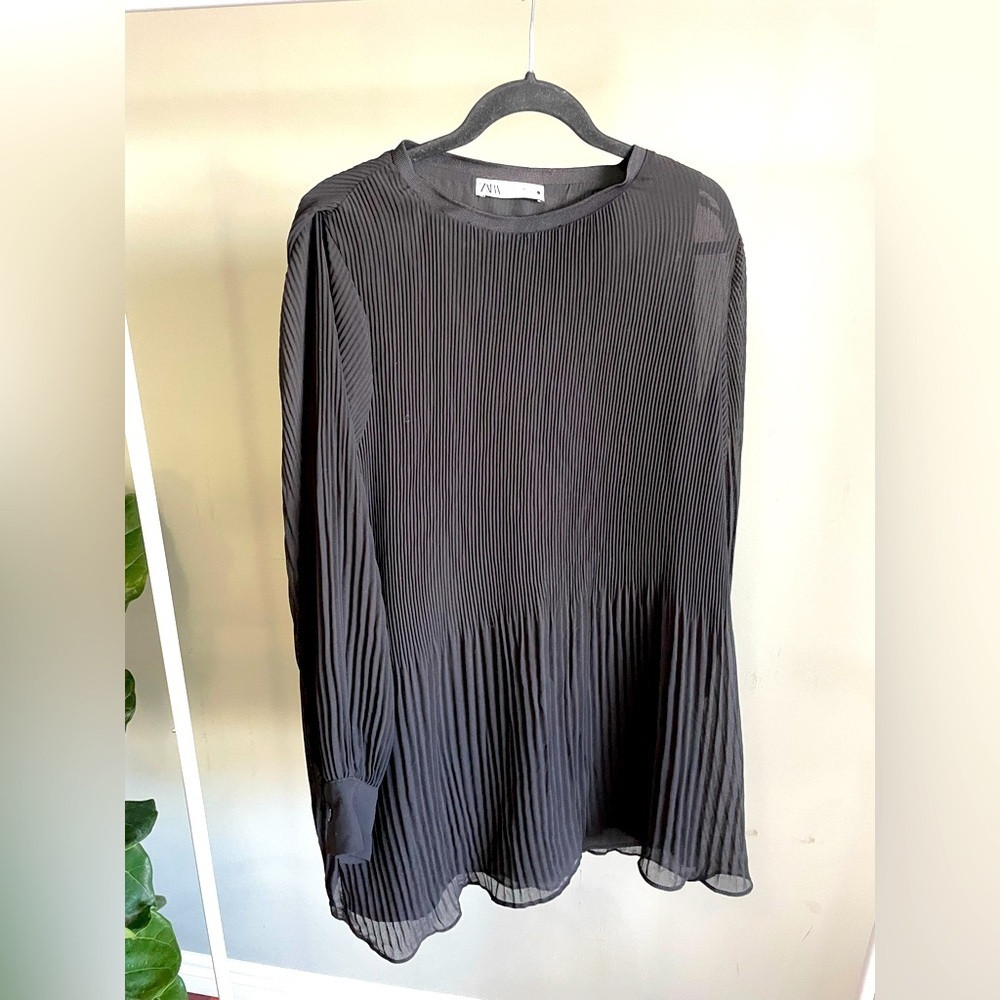 Black Zara Long Sleeve Dress Medium